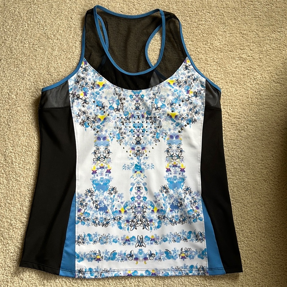 LUCKY IN LOVE floral tennis tank-Size LG.Super cute, never even worn!